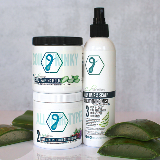 Curl Definition 3 Step System for COILY, Kinky & Tightly Curly Hair