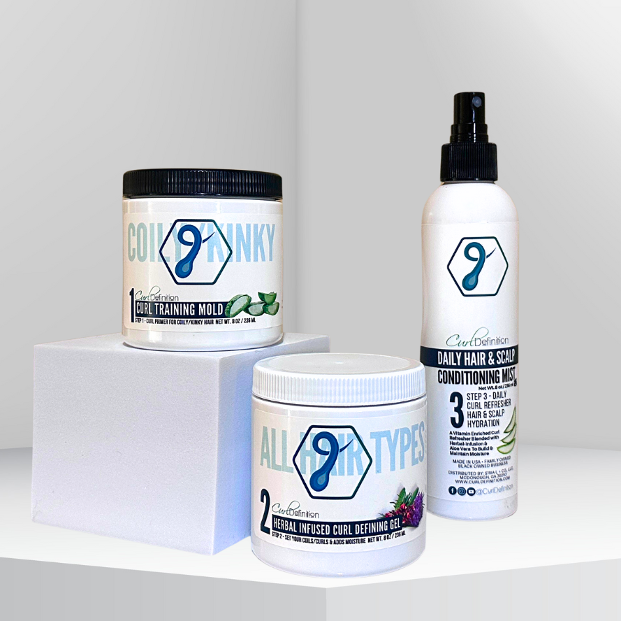 Curl Definition 3 Step System for COILY, Kinky & Tightly Curly Hair