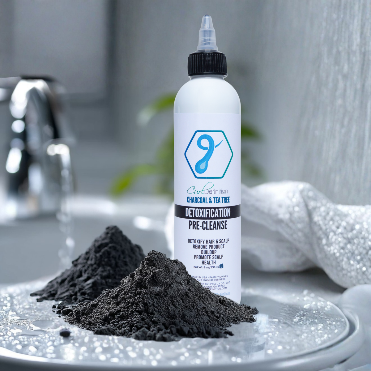 Curl Definition Charcoal Tea Tree Detoxification Pre-Cleanse