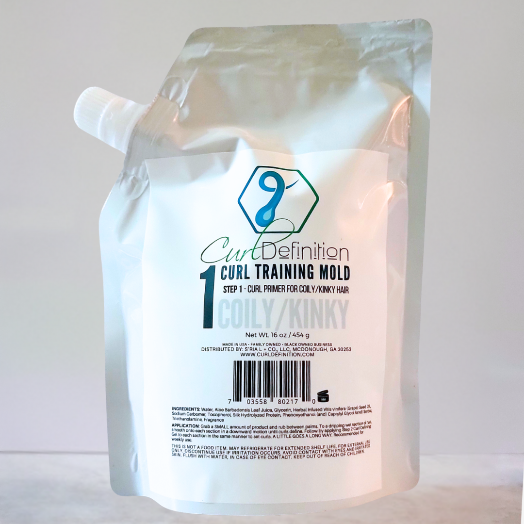 Curl Training Mold, Primer For COILY, Kinky & Tightly Curly Hair, STEP 1