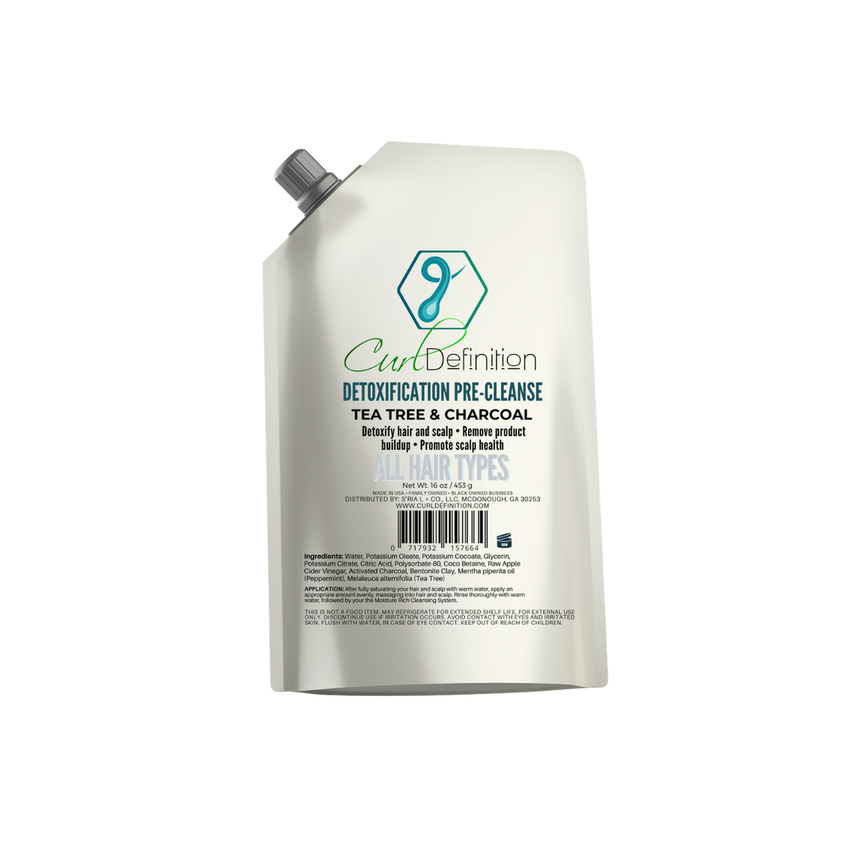 Curl Definition Charcoal Tea Tree Detoxification Pre-Cleanse