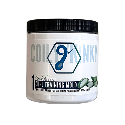 Curl Training Mold, Primer For COILY, Kinky & Tightly Curly Hair, STEP 1