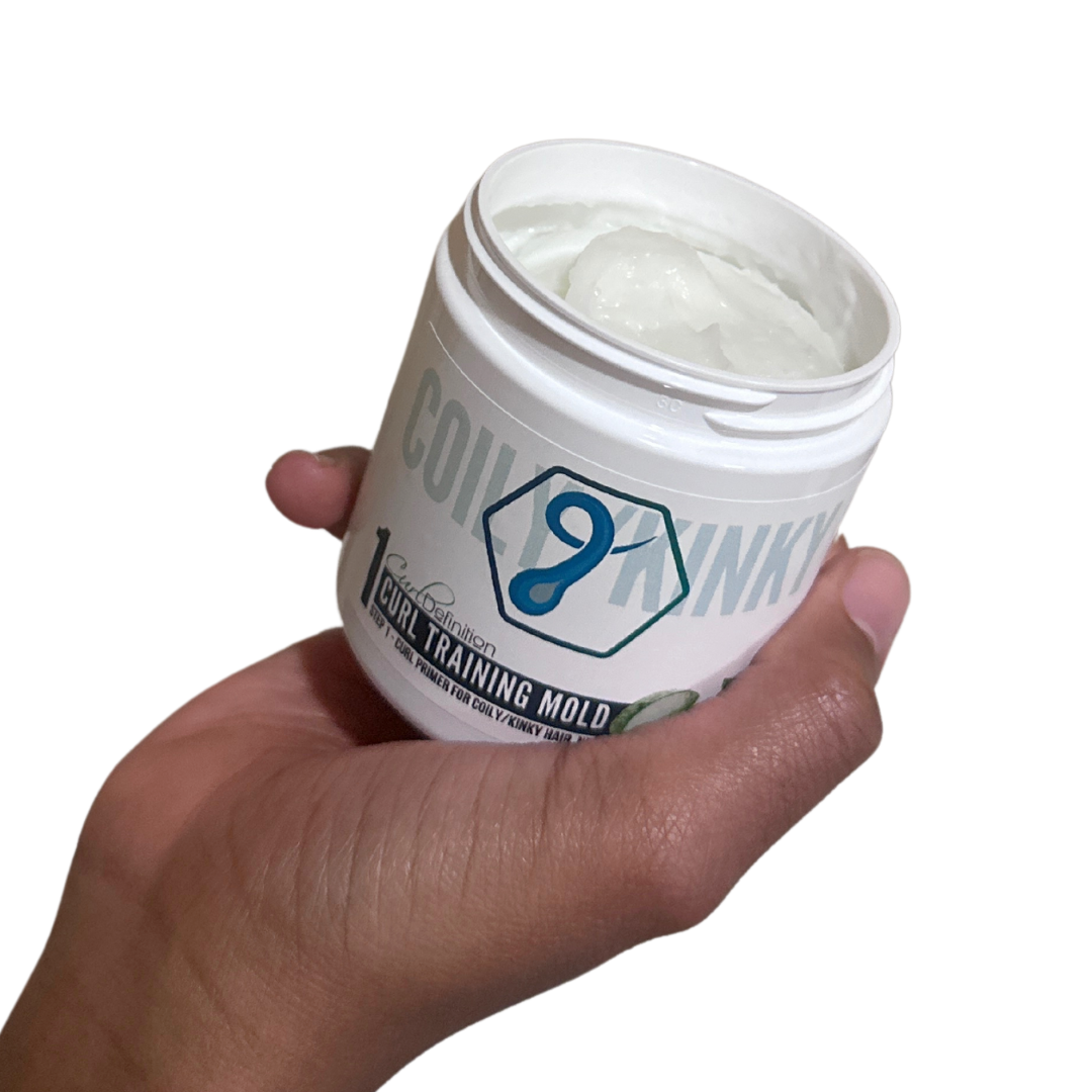 Curl Training Mold, Primer For COILY, Kinky & Tightly Curly Hair, STEP 1