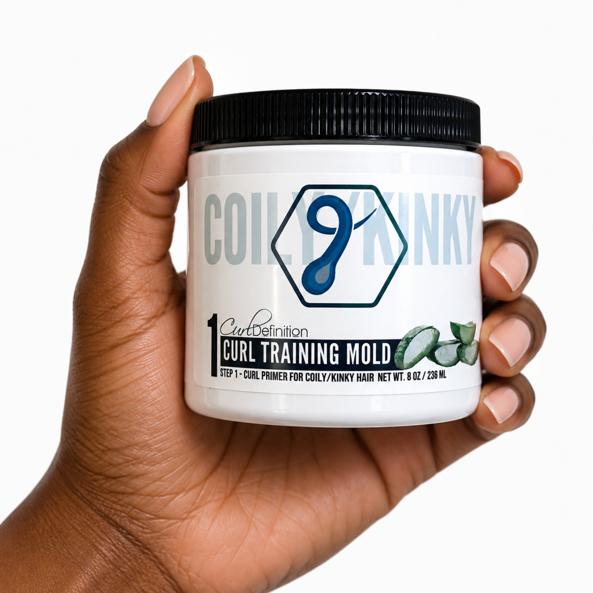 Curl Training Mold, Primer For COILY, Kinky & Tightly Curly Hair, STEP 1