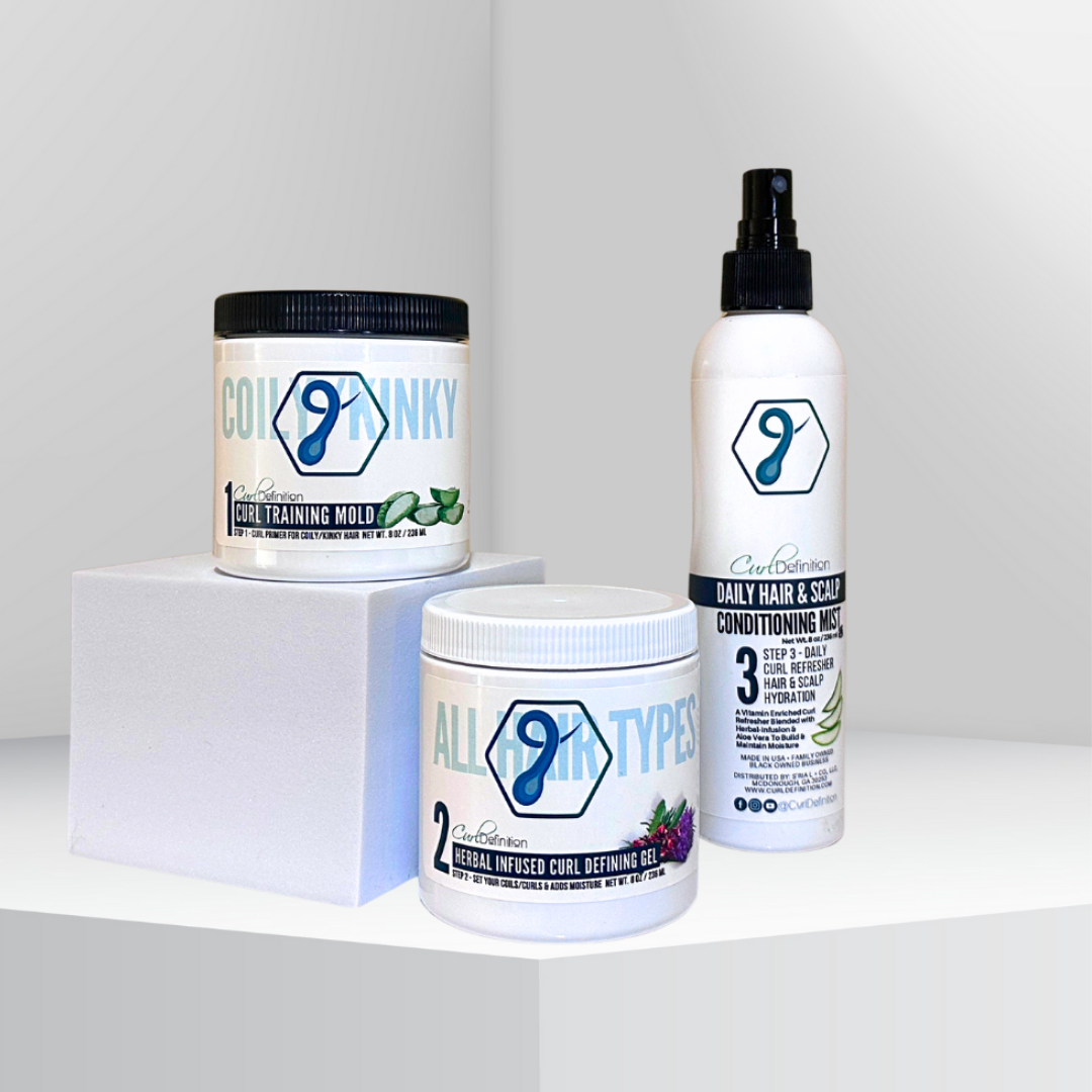 Curl Definition 3 Step System for COILY, Kinky & Tightly Curly Hair
