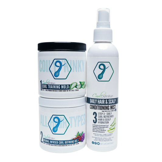Curl Definition 3 Step System for COILY, Kinky & Tightly Curly Hair