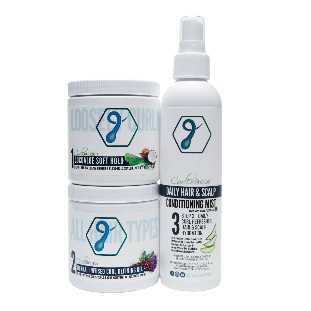 Curl Definition 3 Step System for CURLY Hair