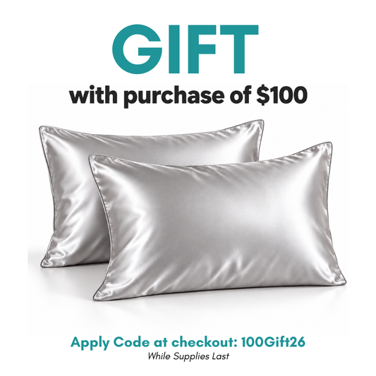 Satin Pillow Case Set, Silver, King Size