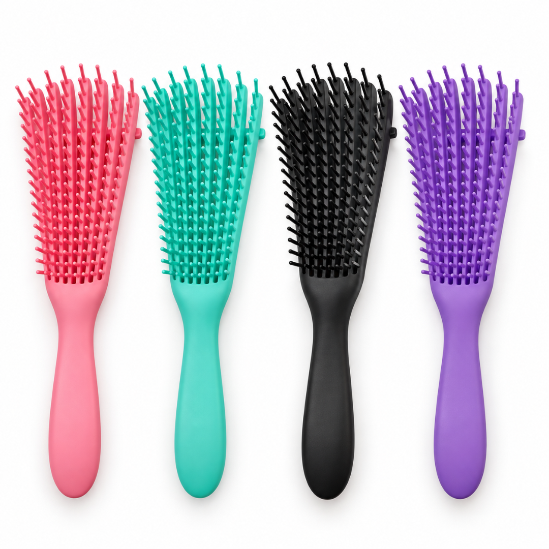 8 Row Flexi-Detangling Brush - Assorted