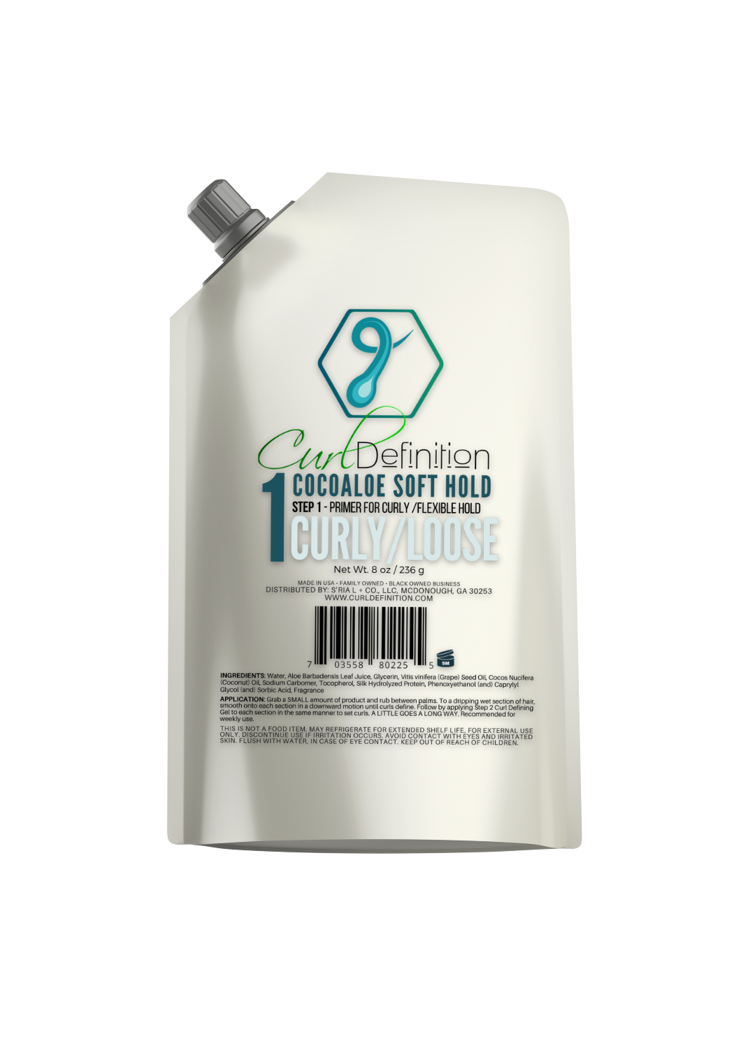 Coco Aloe Soft Hold, STEP 1, Primer For CURLY Hair