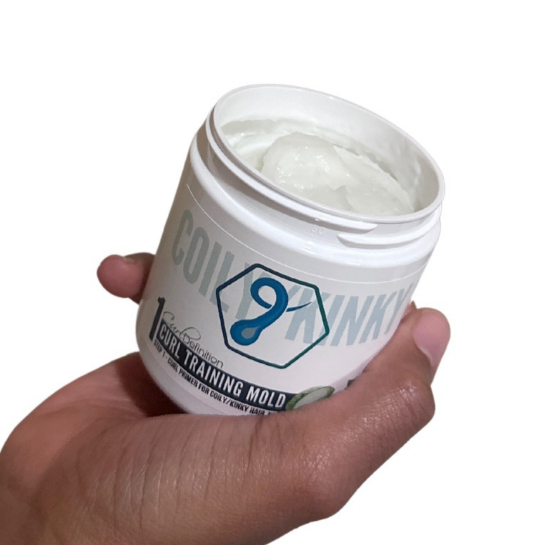 Curl Training Mold, Primer For COILY, Kinky & Tightly Curly Hair, STEP 1