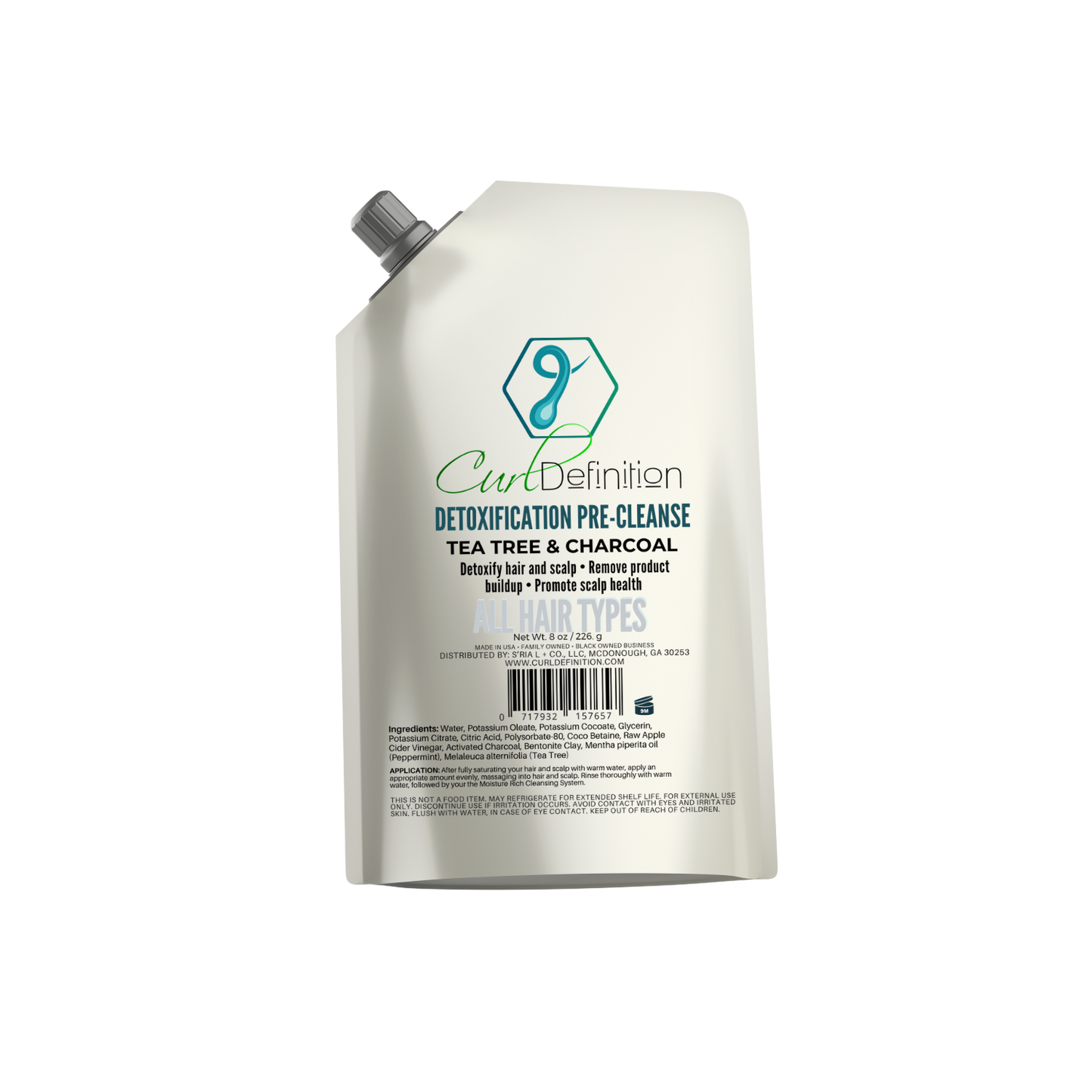 Curl Definition Charcoal Tea Tree Detoxification Pre-Cleanse