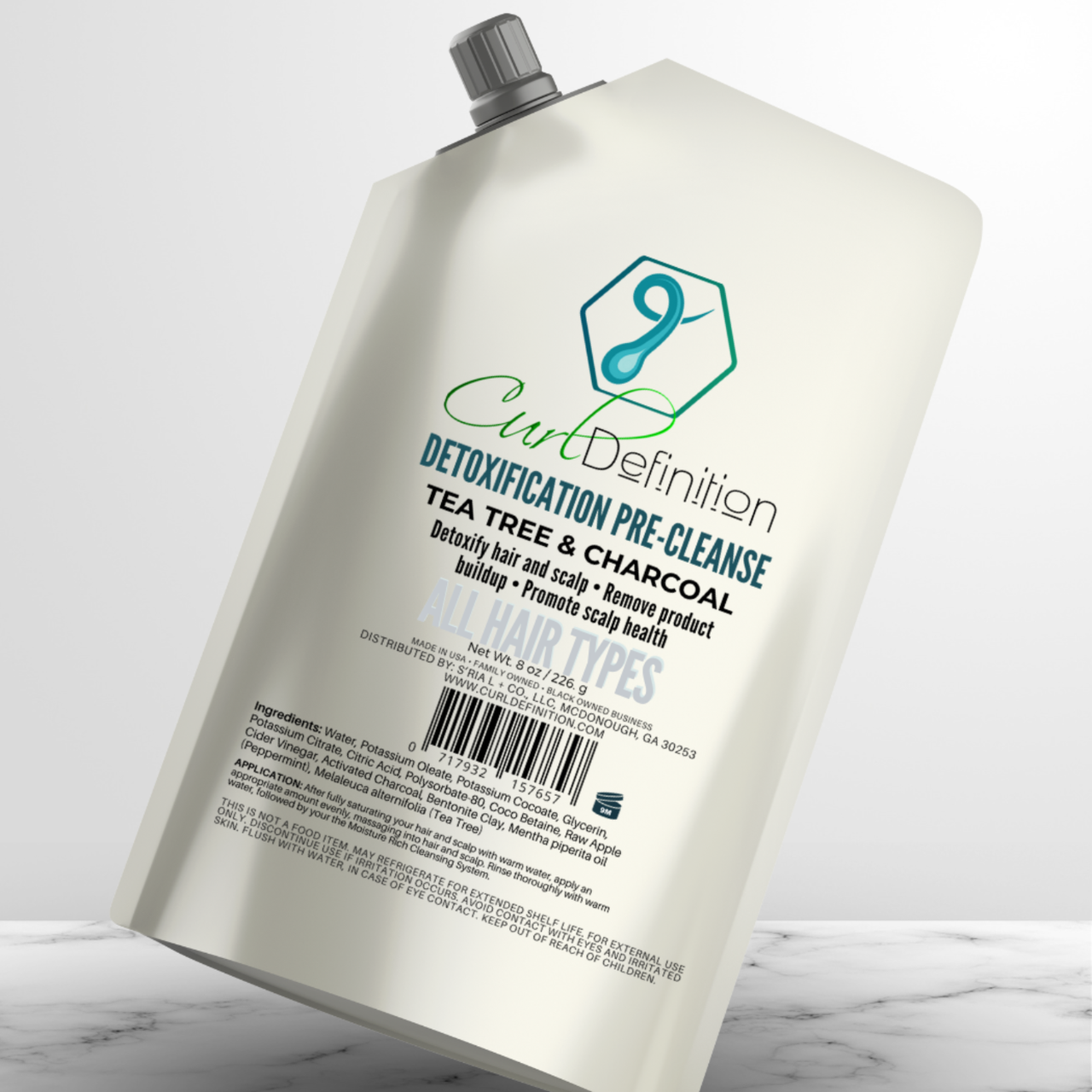 Curl Definition Charcoal Tea Tree Detoxification Pre-Cleanse