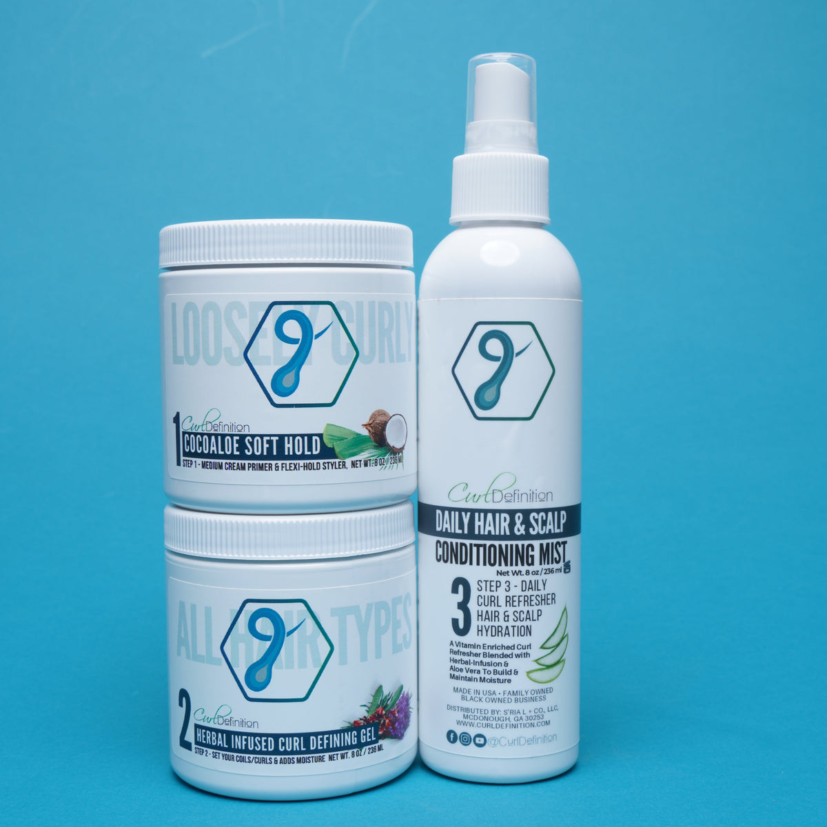 Curl Definition 3 Step System for CURLY Hair